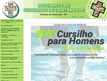 Tablet Screenshot of cursilhopiracicaba.com.br